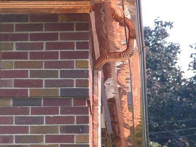 Copper Soffit Gutter Installation